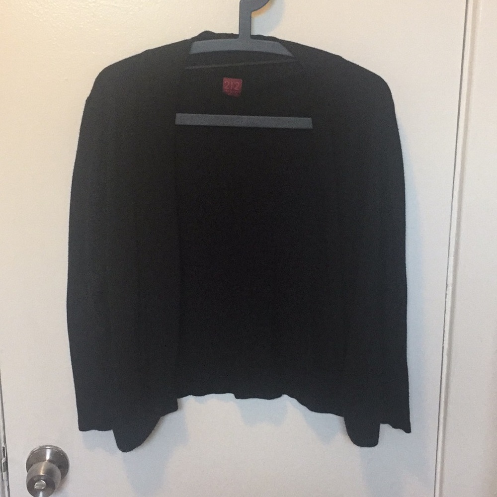 Black Open Front Cardigan